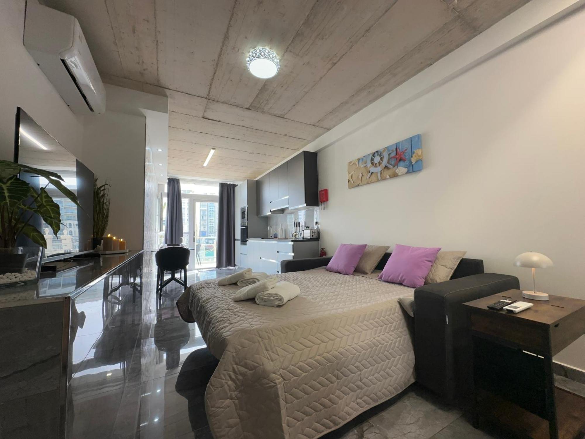 Seafront, Lovely Modern Studio. Apartment Saint Julian's Exterior photo